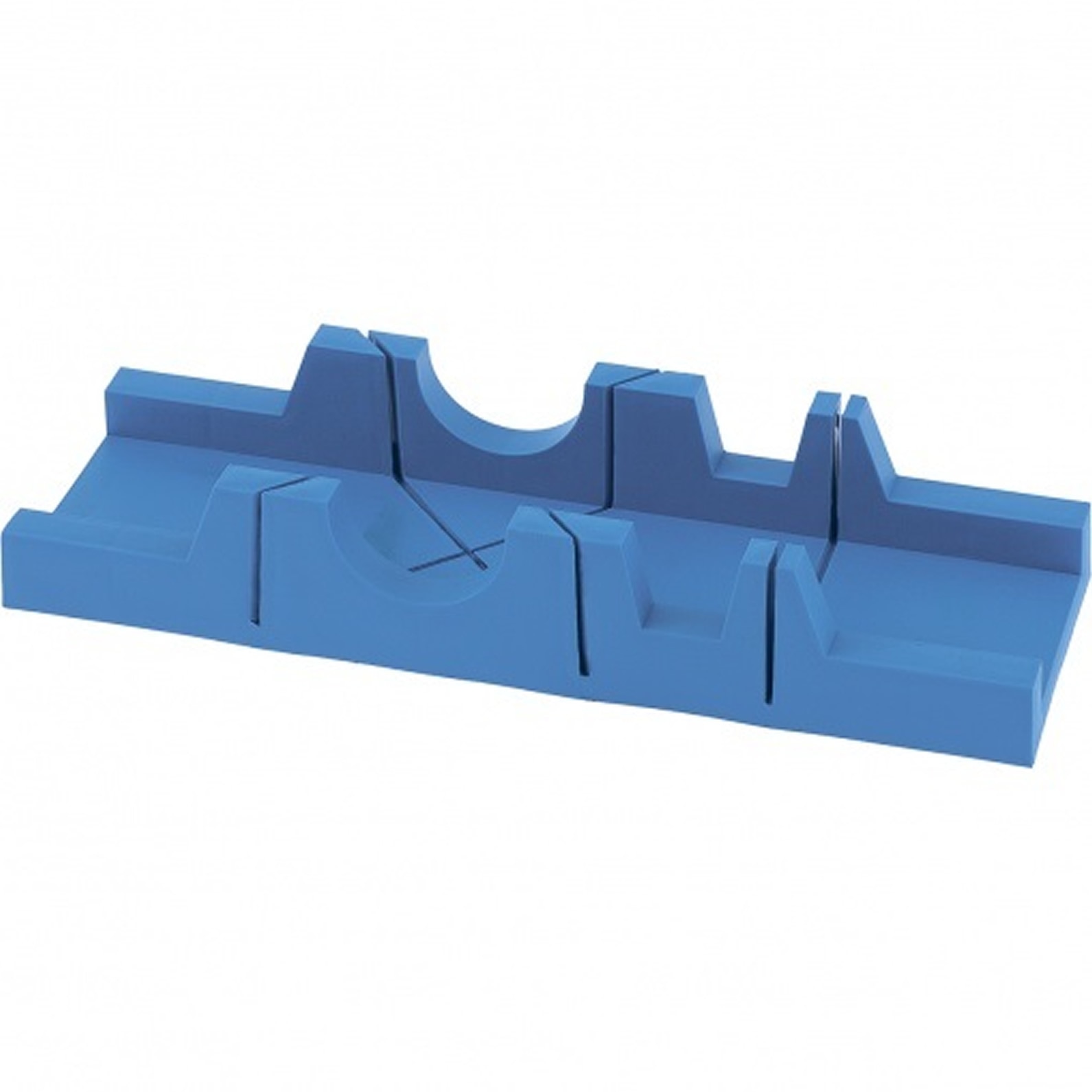 Dispozitiv pentru taiere in unghi, 295x65, din plastic, 3 unghiuri de taiere, albastru, Sibrtech