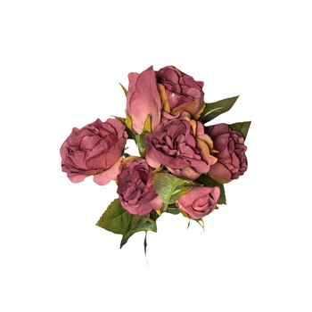 Flori artificiale 1207603, Buchet trandafiri, A Roz inchis, 50 cm Flori artificiale 1207603, Buchet trandafiri, A Roz inchis, 50 cm