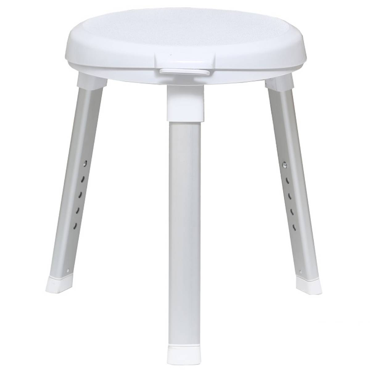 Scaun de baie, Rotativ 360 grade, Cappadocia, pentru persoane cu probleme de mobilitate, ajustabil, din aluminiu, pana la 120 kg, Alb