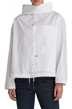 Bluza dama 'Long Sleeve Mock Neck' G-Star Raw, alba, XL Bluza dama 'Long Sleeve Mock Neck' G-Star Raw, alba, XL