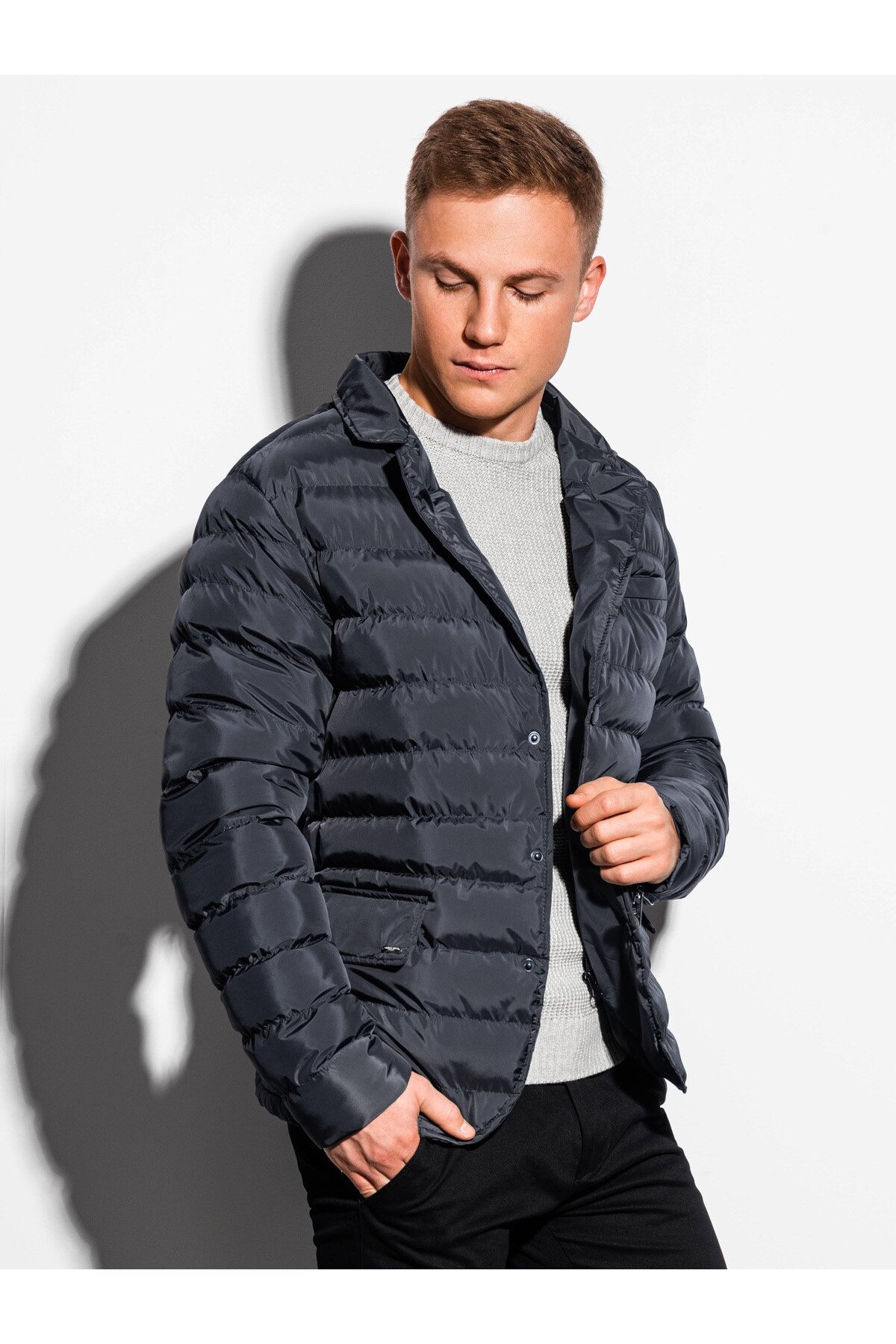 Geaca premium barbati C445 - gri, Gri