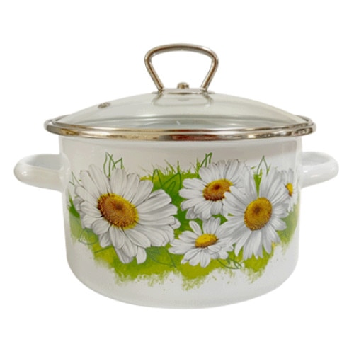 Oala emailata din otel carbon cu capac yena Raki Romaski leto 5,5 litri