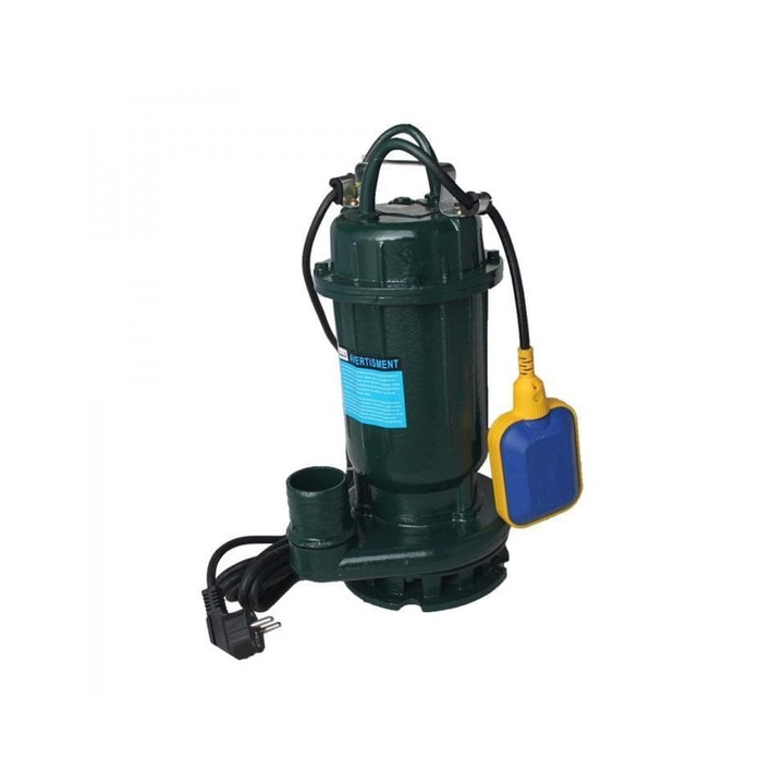 Pompa de apa murdara, Brillo, cu flotor, 2500W, 10000L/h, 2", furtun 20m