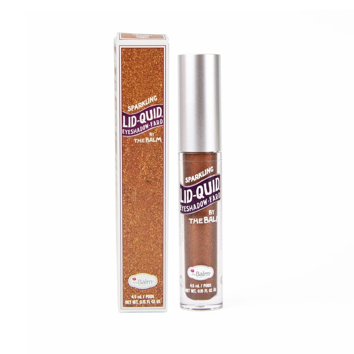 Fard de pleoape lichid theBalm, Lid-Quid Sparkling Eyeshadow, Irish Coffee, 4.5 ml