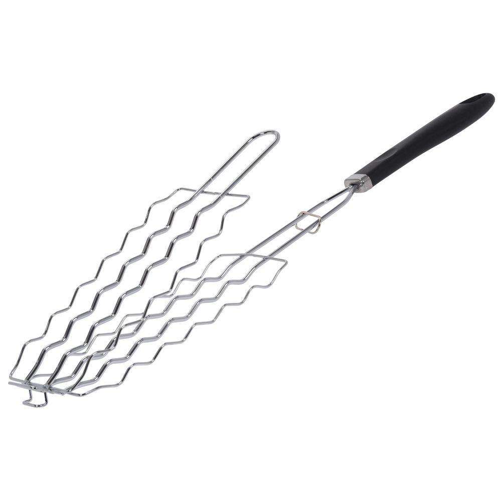 Suport pentru carnati, BBQ, Metal, Negru/Argintiu