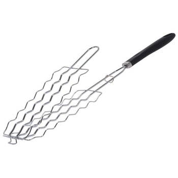 Suport pentru carnati, BBQ, Metal, Negru/Argintiu Suport pentru carnati, BBQ, Metal, Negru/Argintiu