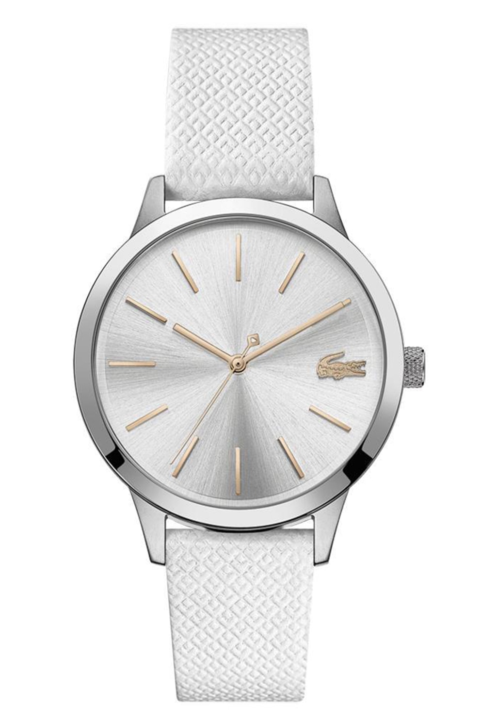 Lacoste, Ceas quartz cu o curea din piele, Alb