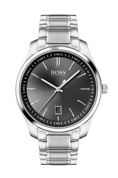 BOSS, Fémszíjas kvarc karóra, Ezüstszín