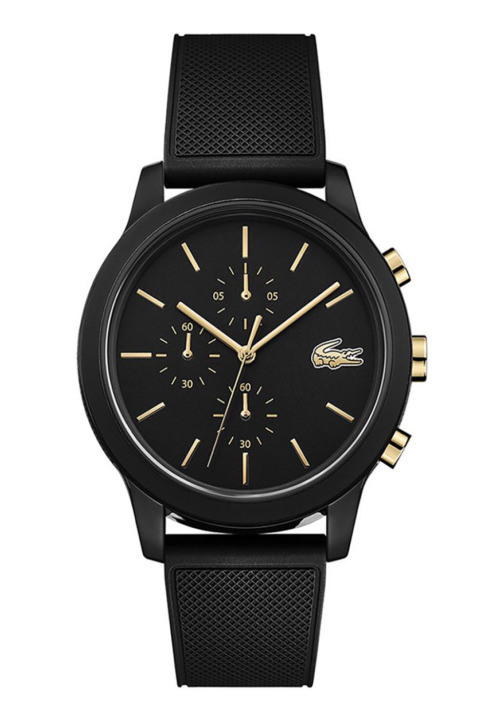 Lacoste, Ceas analog cu o curea din silicon, Negru