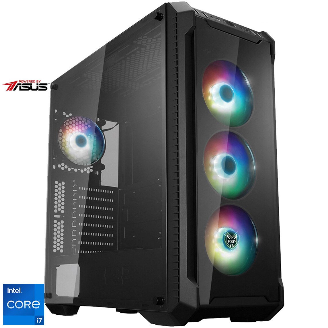 Sistem Desktop PC Gaming Serioux Powered by ASUS cu procesor Intel® Core™ i7-11700K pana la 5.0GHz, 32GB DDR4, 1TB SSD M.2 PCIe 4.0, Wi-Fi, GeForce® RTX 3080 10GB GDDR6X LHR, Microsoft Windows 10 Pro