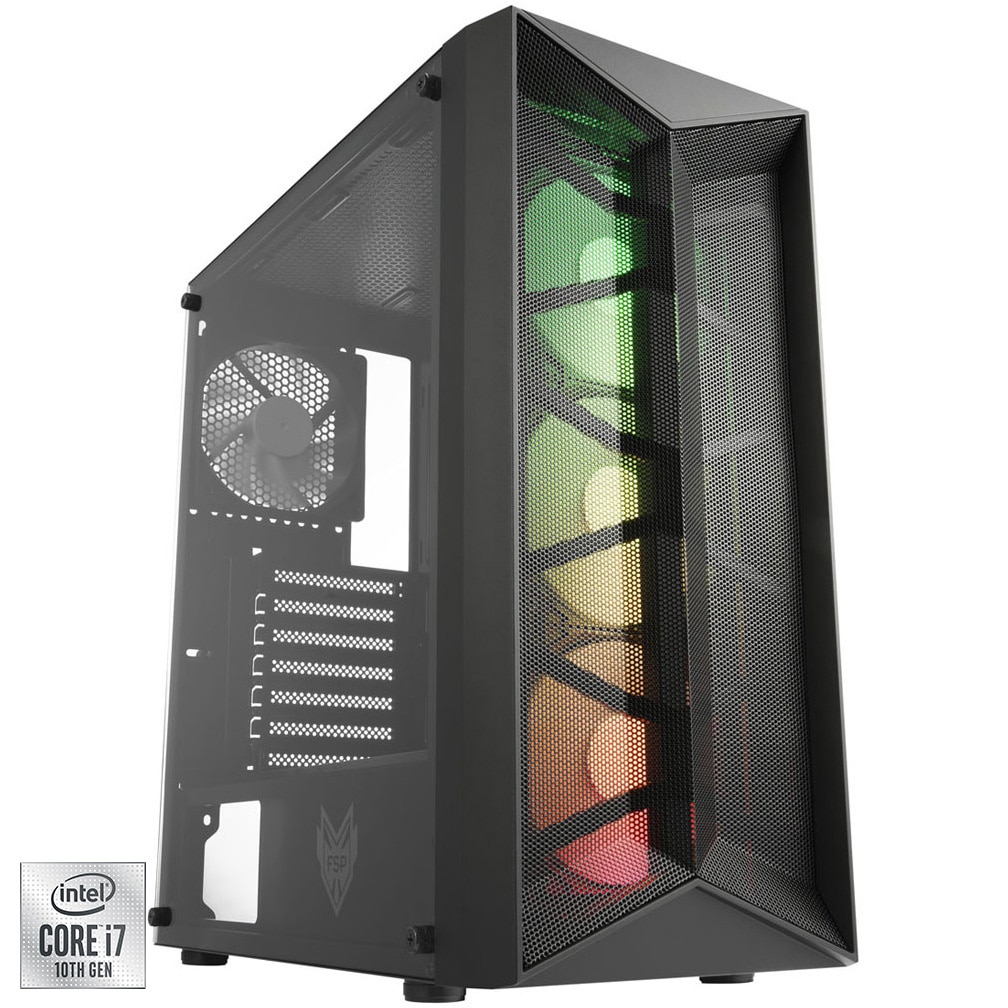 Sistem Desktop PC Gaming Serioux cu procesor Intel® Core™ i7-10700F pana la 4.80GHz, 16GB DDR4, 1TB SSD M.2 PCIe, GeForce® RTX 3060 12GB GDDR6, Microsoft Windows 10 Home