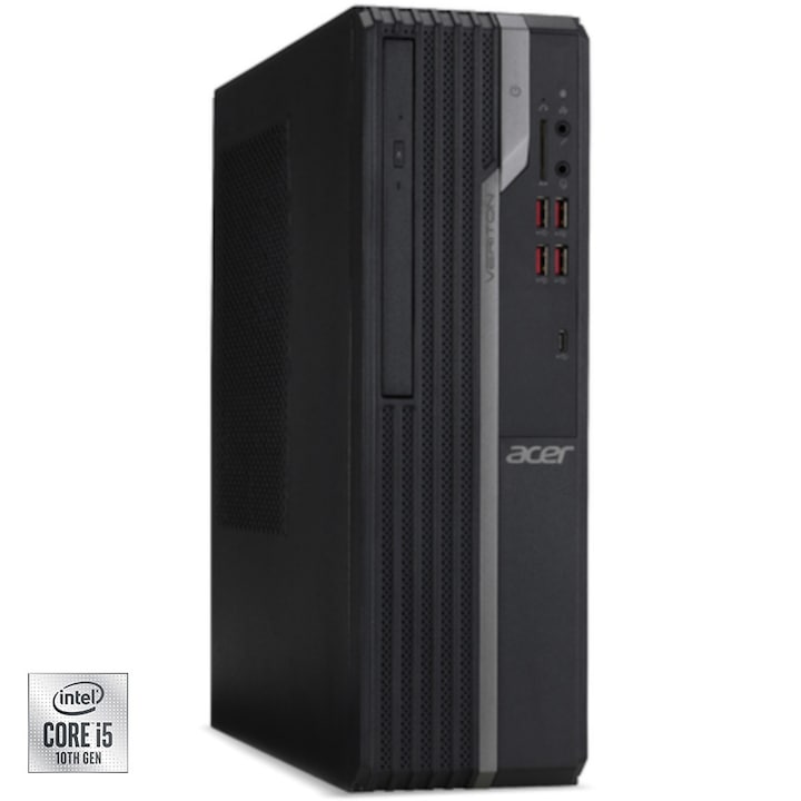 Acer Veriton X4670G Asztali számítógép Intel® Core™ i5-10400 processzorral, 16GB DDR4, 1TB HDD, DVD-RW, Intel® UHD Graphics 630