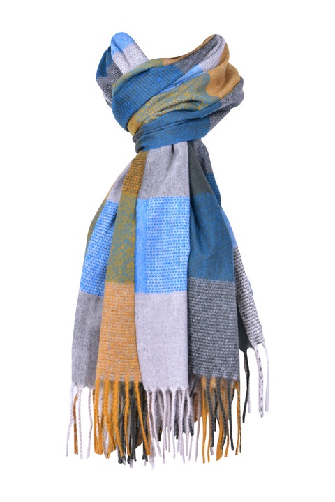 Fular casmir P unisex 9, Dacali, bleu/gri