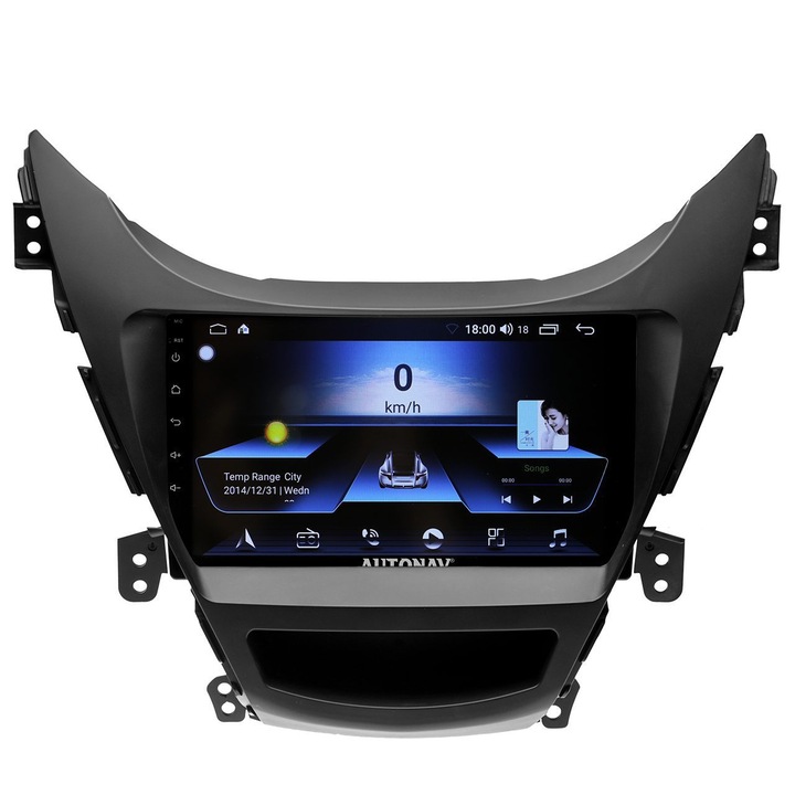 Navigatie AUTONAV Android GPS Dedicata Hyundai Elantra 2010-2013 (MD/UD), Model Classic, Memorie 128GB Stocare, 6GB RAM, Display 9" Full-Touch, WiFi, 2 x USB, Bluetooth, 4G, Octa-Core 8 * 1.8GHz, 4 * 50W Audio