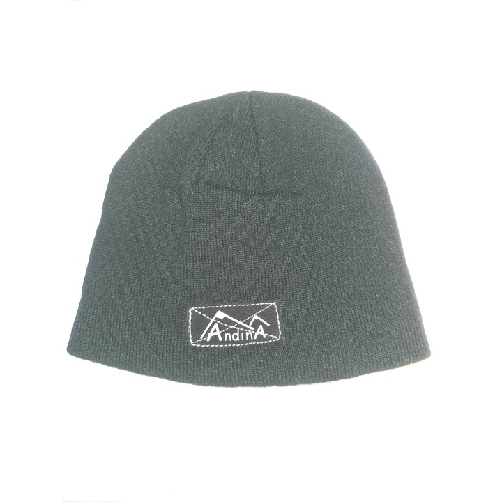 Fes ANDINA Classic knitted cap, Negru