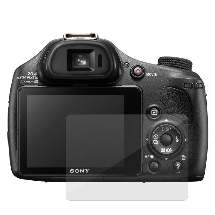 Set folii SILKASE pentru Sony Cyber-Shot DSC-HX400V, 2 buc, protectie display, silicon, regenerabile