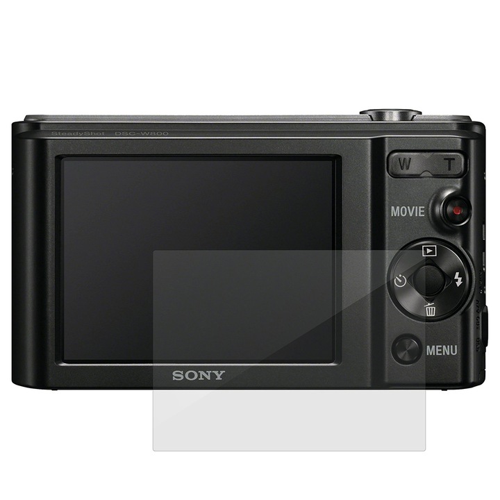 Set folii SILKASE pentru Sony Cyber-Shot DSC-W800, 2 buc, protectie display, silicon, regenerabile