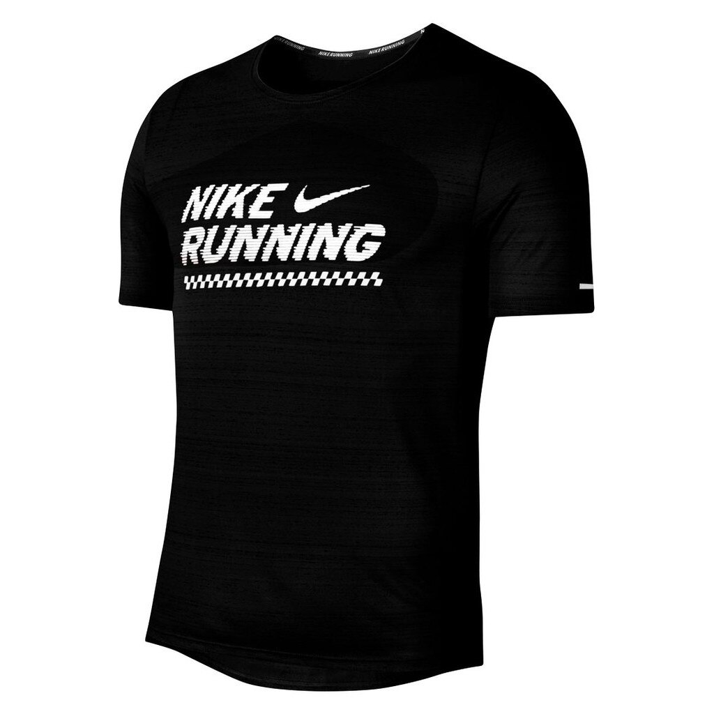 Tricou pentru barbati, Nike, M NK MILER SS FF GX, negru, S