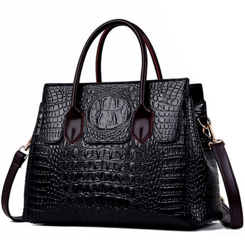 Geanta dama cu bareta pentru umar, JERMYN'S Crocodile, negru