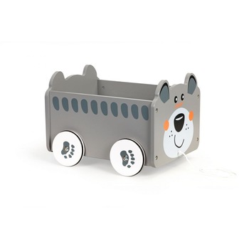Carucior de jucarii, ursulet pe sfoara pentru copii 30x22x22 Carucior de jucarii, ursulet pe sfoara pentru copii 30x22x22