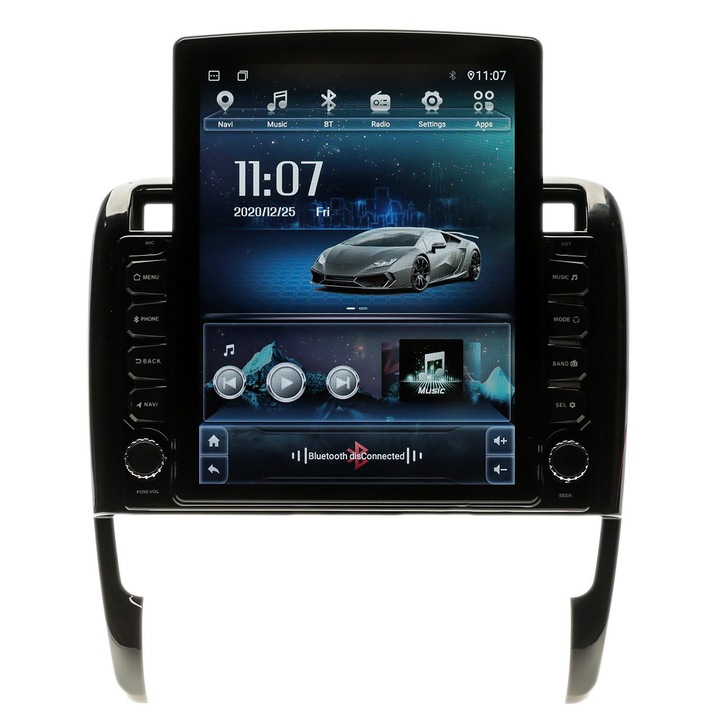 Navigatie AUTONAV Android GPS Dedicata Porsche Cayenne 2003-2010, Model XPERT Memorie 128GB Stocare, 6GB DDR3 RAM, Display Vertical Stil Tesla 10" Full-Touch, WiFi, 2 x USB, Bluetooth, 4G, Octa-Core 8 * 2.0GHz, 4 * 50W Audio