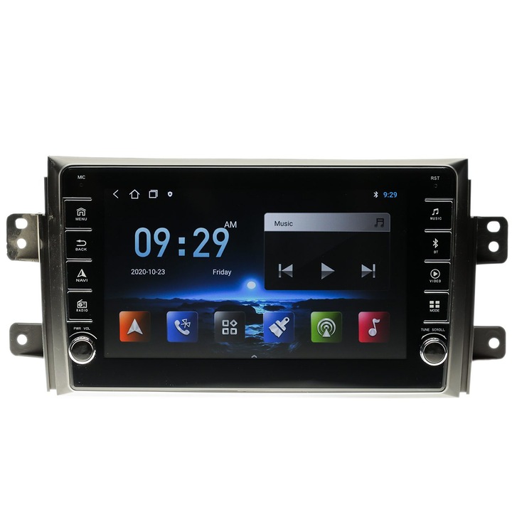 Navigatie AUTONAV Android GPS Dedicata Suzuki SX4 2006-2014, Model PRO Memorie 64GB Stocare, 2GB RAM, Butoane Laterale Si Regulator Volum, Display 8" Full-Touch, WiFi, 2 x USB, Bluetooth, Quad-Core 4 * 1.8GHz, 4 * 50W Audio