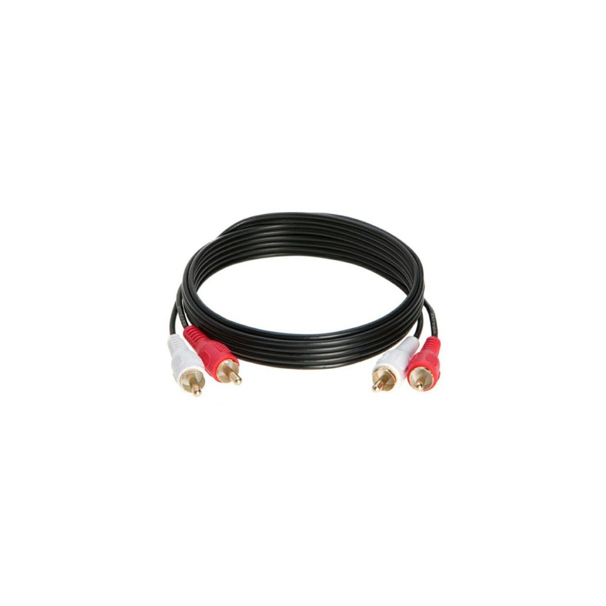 Cablu 2 RCA tata la 2 RCA tata, 3 m, Negru