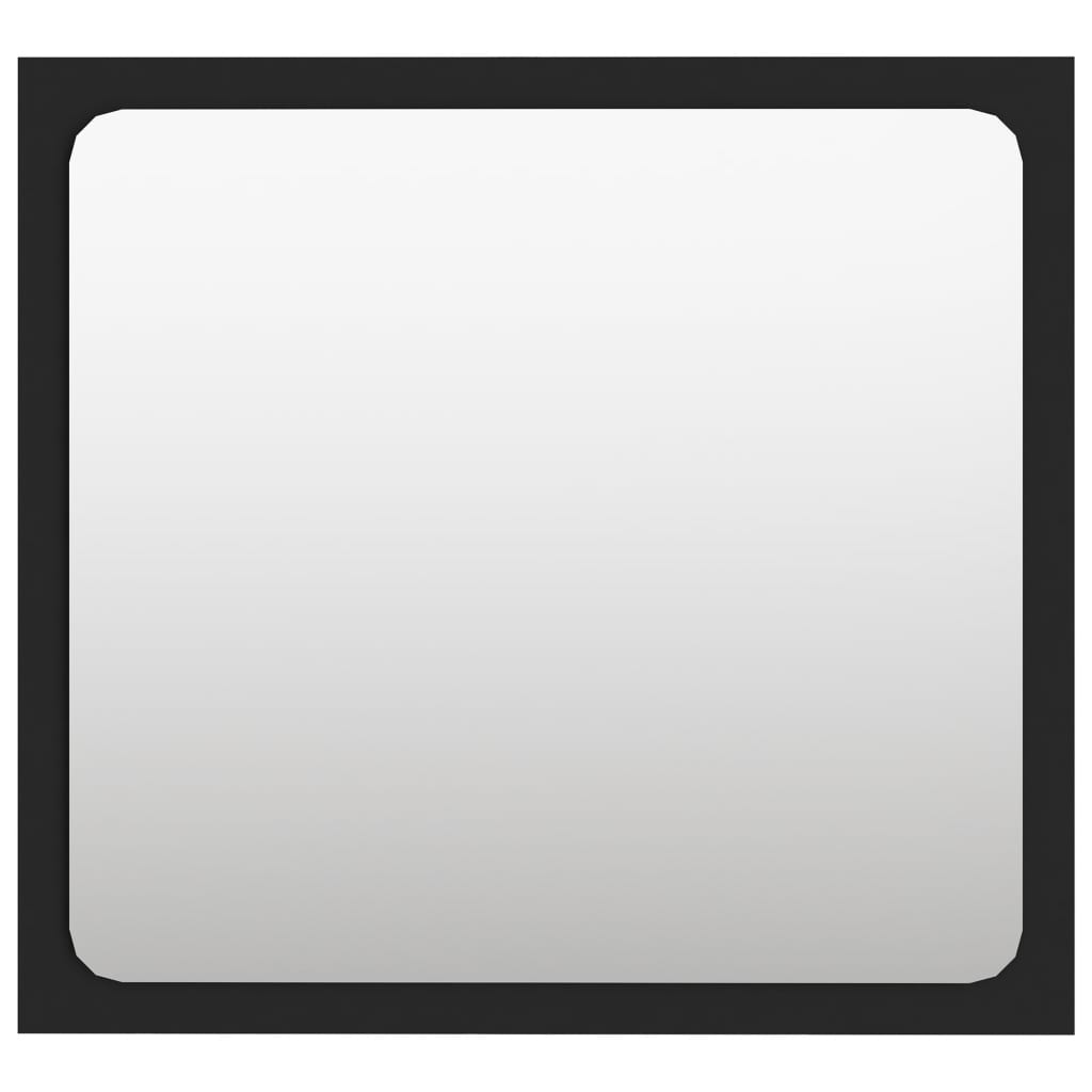 Oglinda de baie, vidaXL, PAL-acril, 40 x 1.5 x 37 cm, Negru