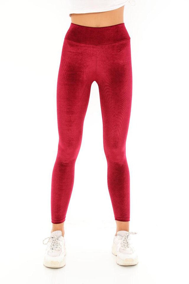 Colanti modelatori Livia din catifea, Rosu