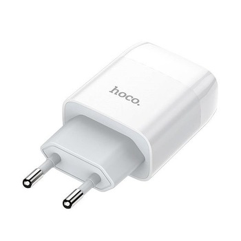 Incarcator rete 2.1A, cu cablu lightning,Alb, Hoco C72A Incarcator rete 2.1A, cu cablu lightning,Alb, Hoco C72A
