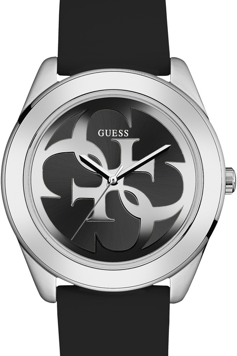 Guess, Ceas analog cu cadran cu monograma, Negru