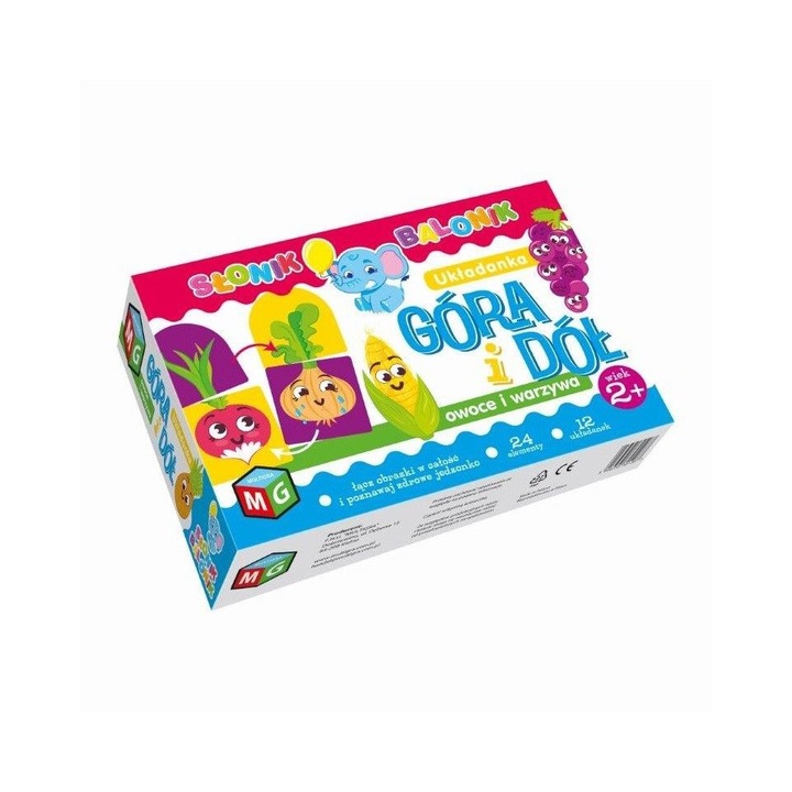 OEM 2 db gyümölcsből és zöldségből álló puzzle, 24 db