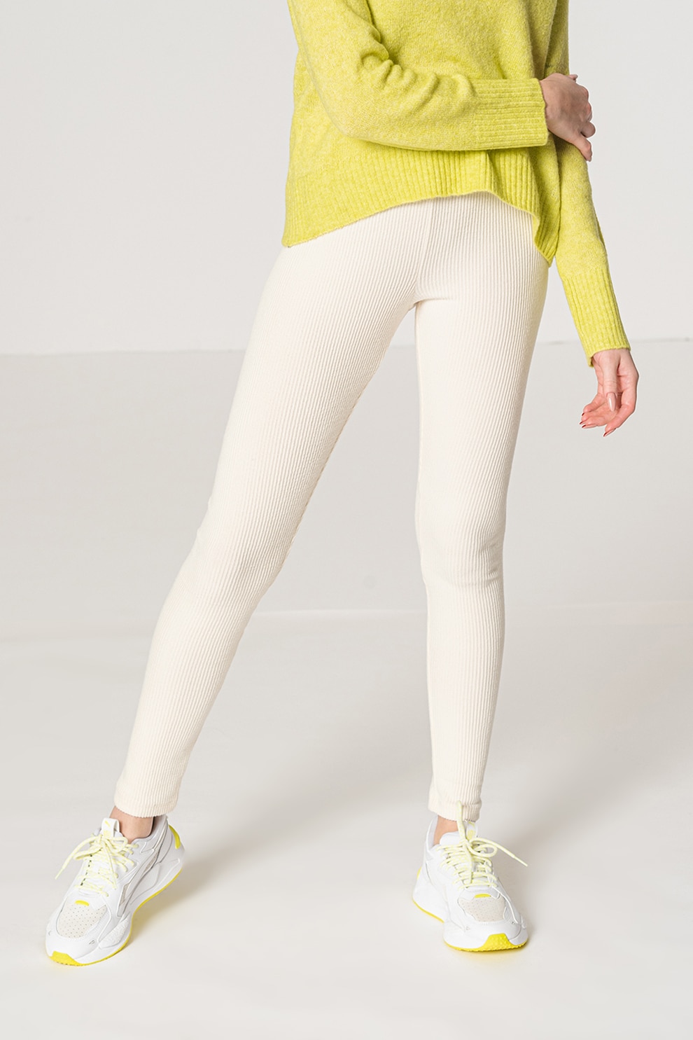 Vero Moda, Colanti cu striati Fannie, Crem