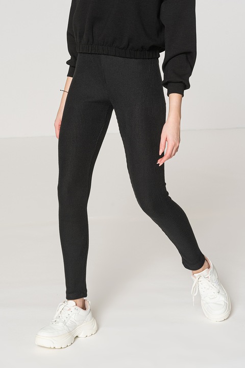 Vero Moda, Colanti cu striati Fannie, Negru, L