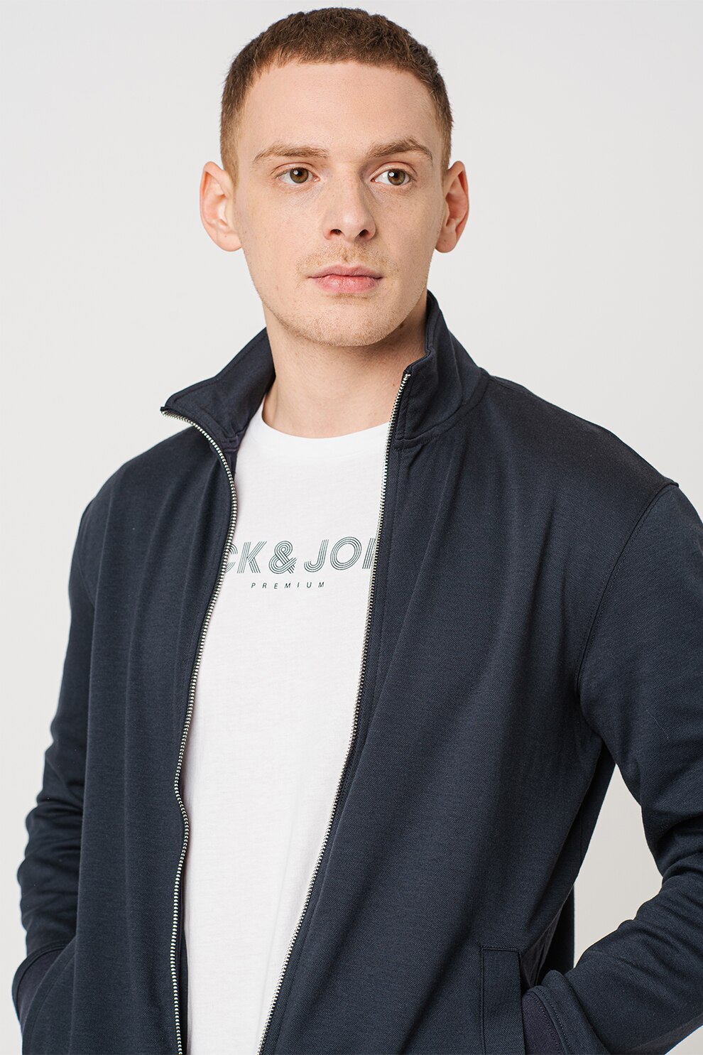 Only & Sons, Bluza sport cu fermoar Oxley, Bleumarin