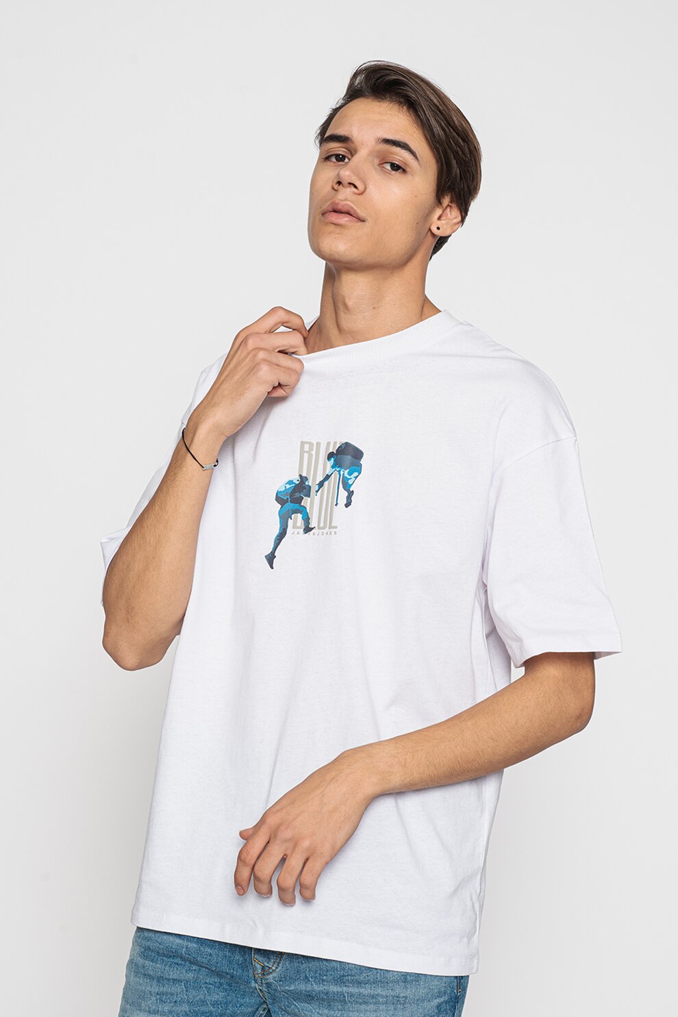 Jack&Jones, Tricou regular fit Climber, Alb optic