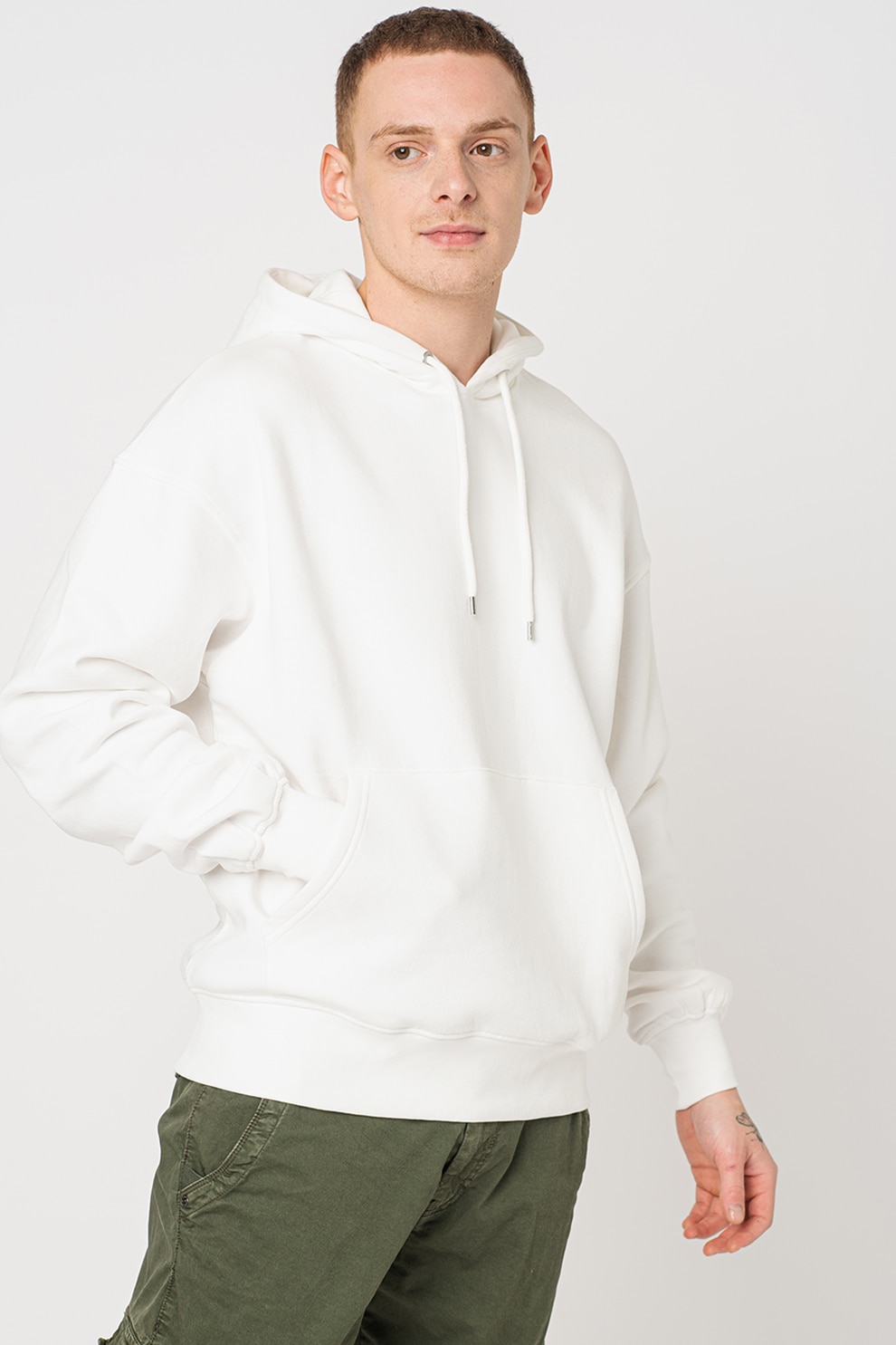 Jack&Jones, Hanorac lejer Foss, Alb optic