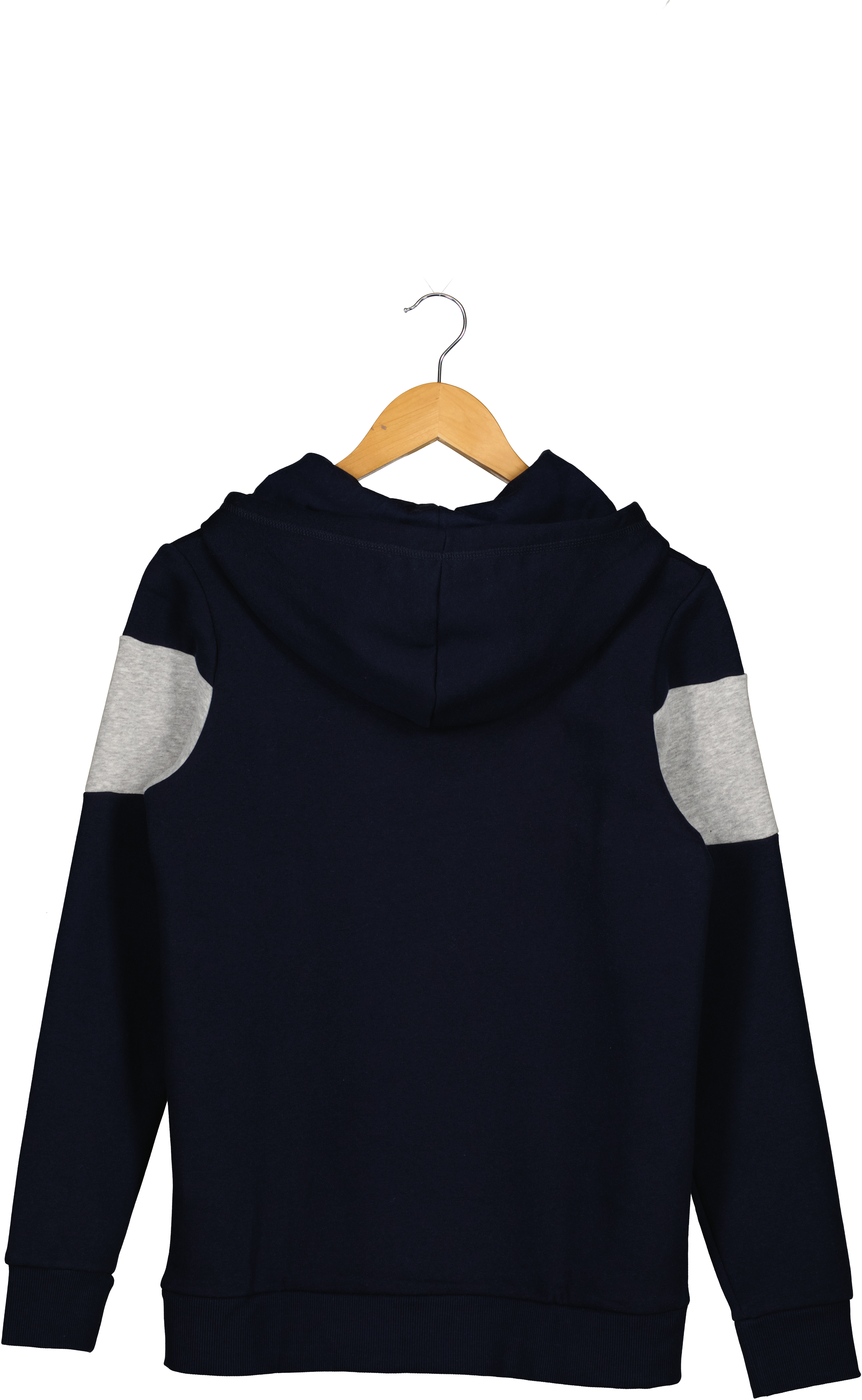 Jack&Jones, Hanorac in doua tonuri cu imprimeu logo, Bleumarin/Gri deschis melange