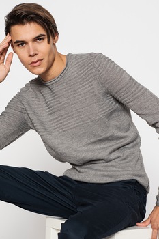 Only & Sons, Pulover cu decolteu la baza gatului Blade, Gri Only & Sons, Pulover cu decolteu la baza gatului Blade, Gri