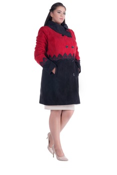 Palton dama, Per donna , model clasic, culoare rosu/negru, 52 RO Palton dama, Per donna , model clasic, culoare rosu/negru, 52 RO