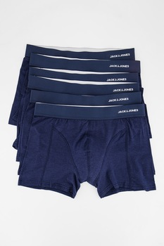 Jack&Jones, Set de boxeri cu banda elastica in talie - 6 perechi, Bleumarin Jack&Jones, Set de boxeri cu banda elastica in talie - 6 perechi, Bleumarin
