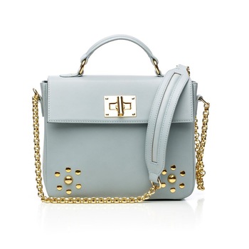 Geanta umar piele natura gri azur, MURA GURA, Blue Serenity Geanta umar piele natura gri azur, MURA GURA, Blue Serenity