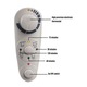 Panou radiant pentru baie Acanto 110 (450W) tip uscator prosoape, fixare in 4 puncte, termostat electronic incorporat, timer cu 4 trepte (15′-30′-60′ si 120′)