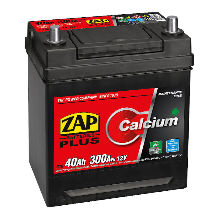 Baterie auto ZAP Plus Japan Car 40 Ah inversa