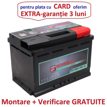 Baterie auto Sorgeti Forte 80Ah Baterie auto Sorgeti Forte 80Ah
