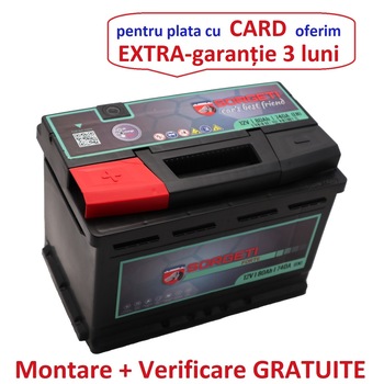Baterie auto Sorgeti Forte 80Ah cu borna inversa Baterie auto Sorgeti Forte 80Ah cu borna inversa