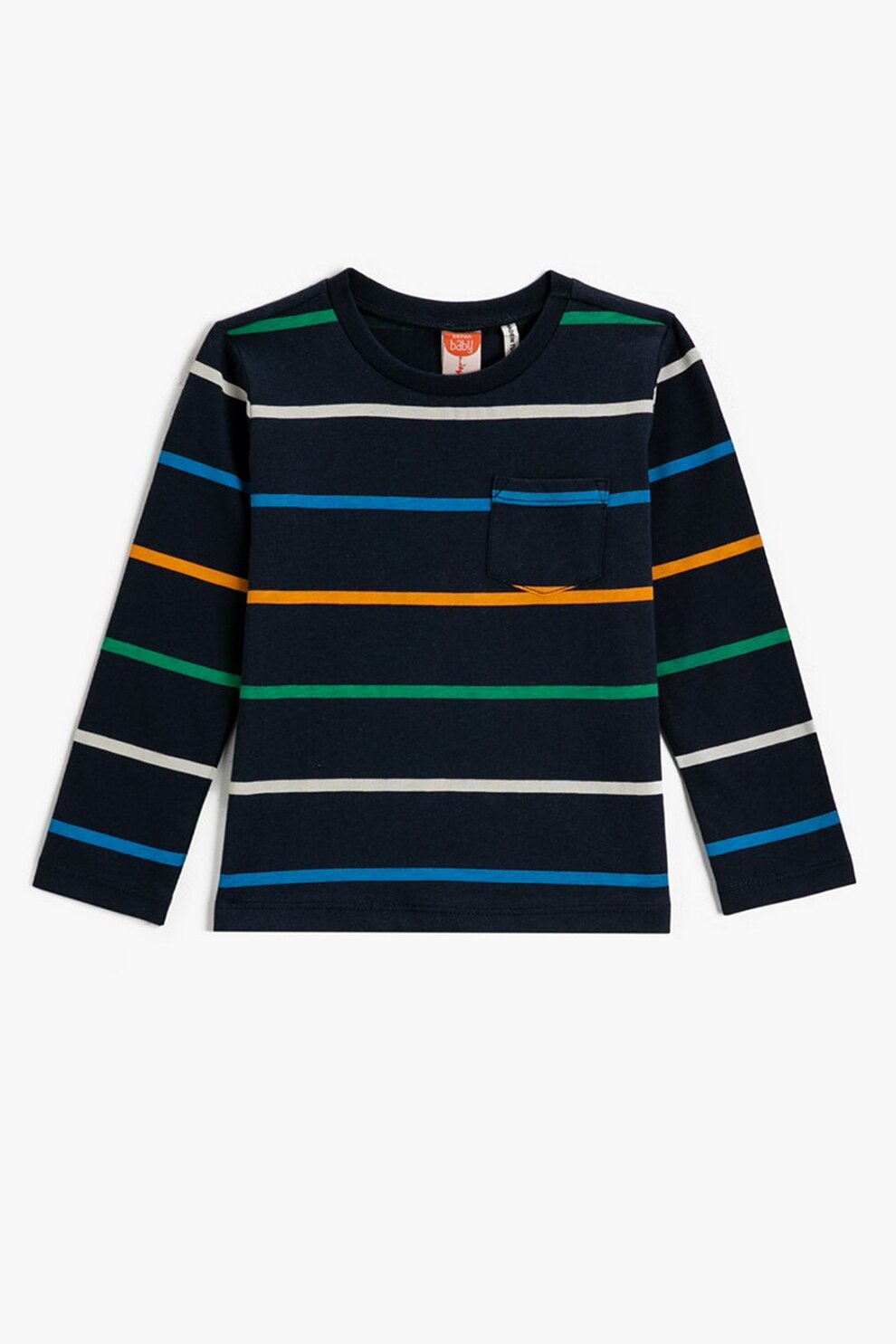 KOTON, Bluza in dungi cu buzunar pe piept, Multicolora