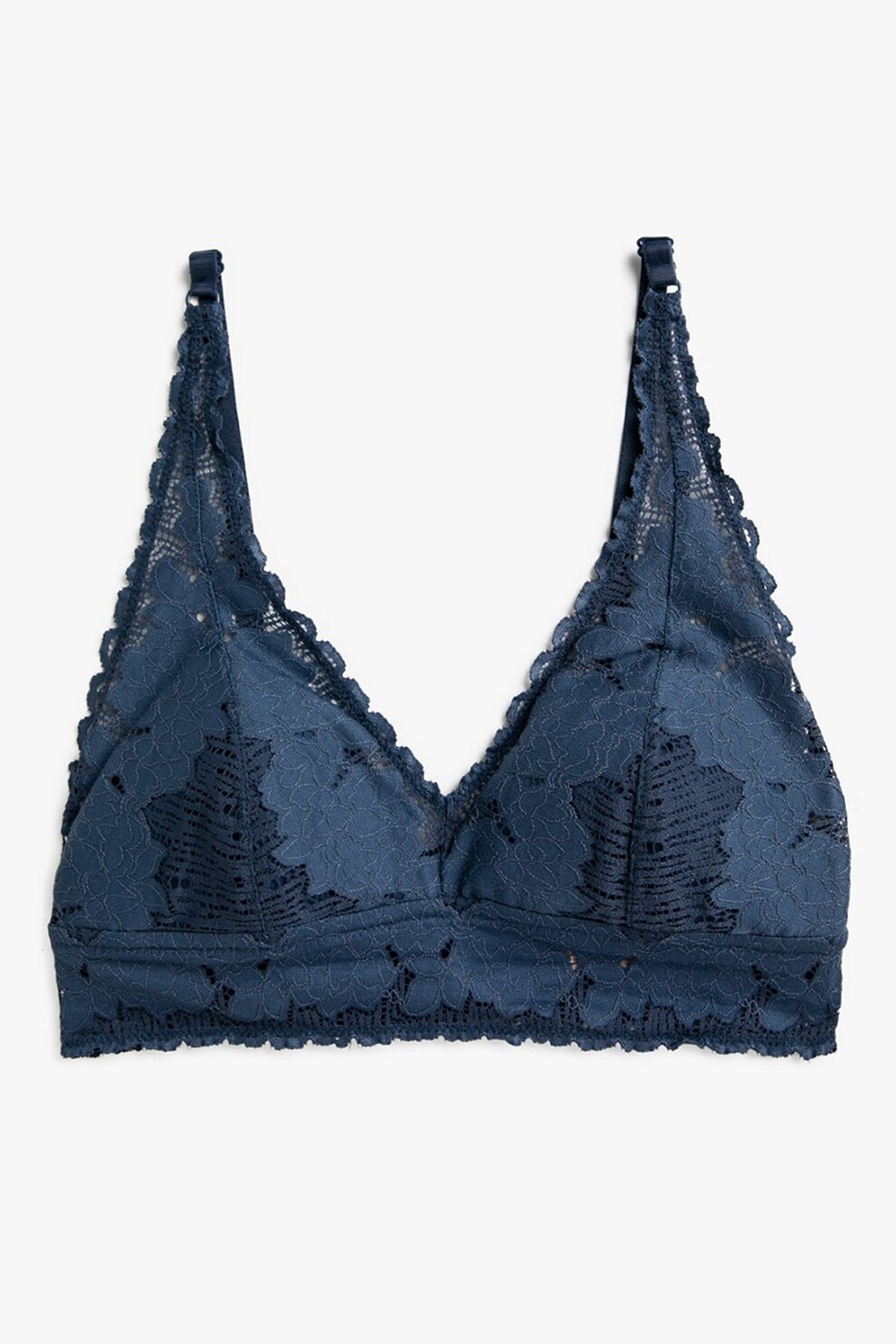 KOTON, Sutien cu strat exterior de dantela, Bleumarin