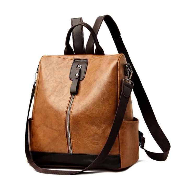 Női hátizsák Danna, Lopásgátló kivitel, Barna