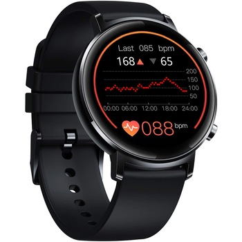 Ceas Smartwatch si Bratara Fitness FirstWear IdealSTORE, Ecran tactil complet rotund 1,3 inch, Rezistent la apa, Monitorizare ritm cardiac, ,Tensiune Arteriala, Functie MultiSport, Compatibil cu Android si IOS, Negru Ceas Smartwatch si Bratara Fitness FirstWear IdealSTORE, Ecran tactil complet rotund 1,3 inch, Rezistent la apa, Monitorizare ritm cardiac, ,Tensiune Arteriala, Functie MultiSport, Compatibil cu Android si IOS, Negru